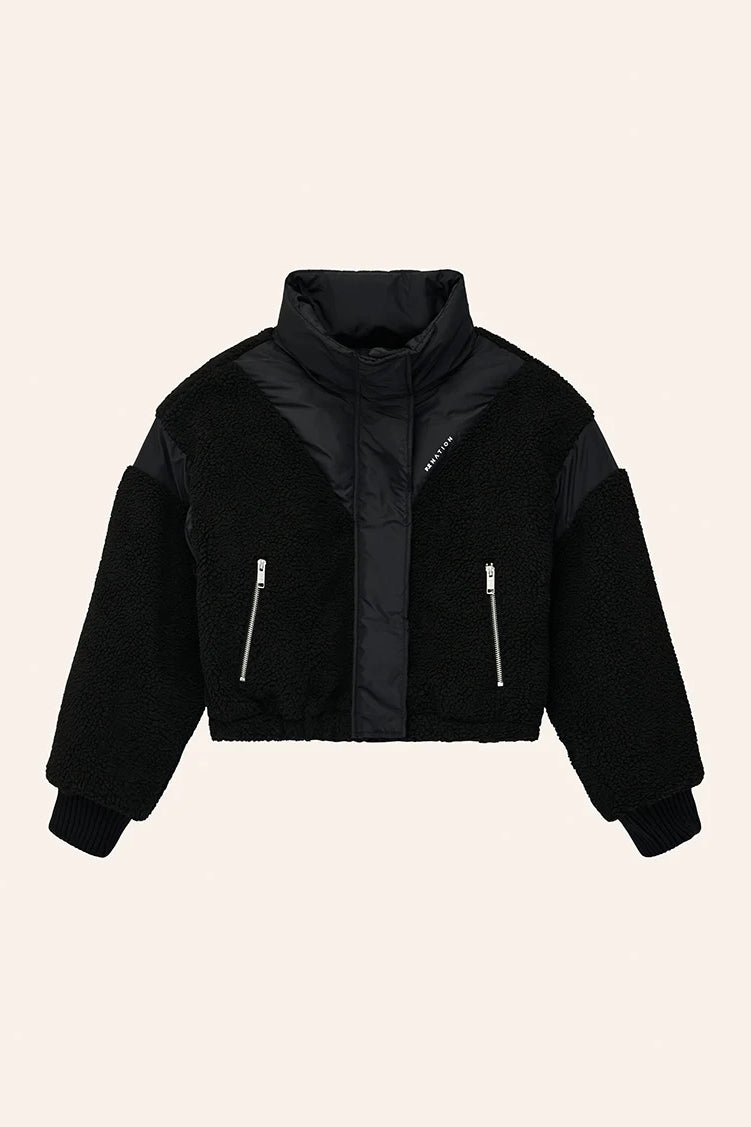 P.E Nation District Crop Jacket | Black