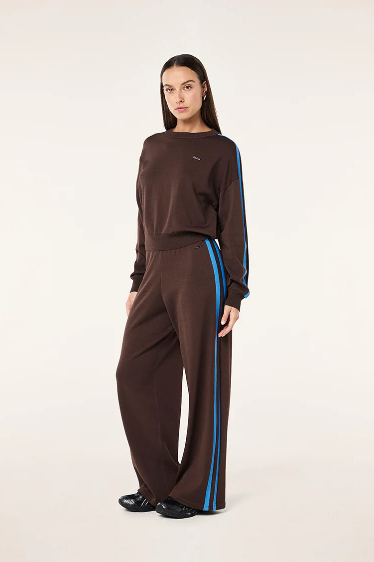 P.E Nation Retreat Knit Jumper | Coffee/Marina