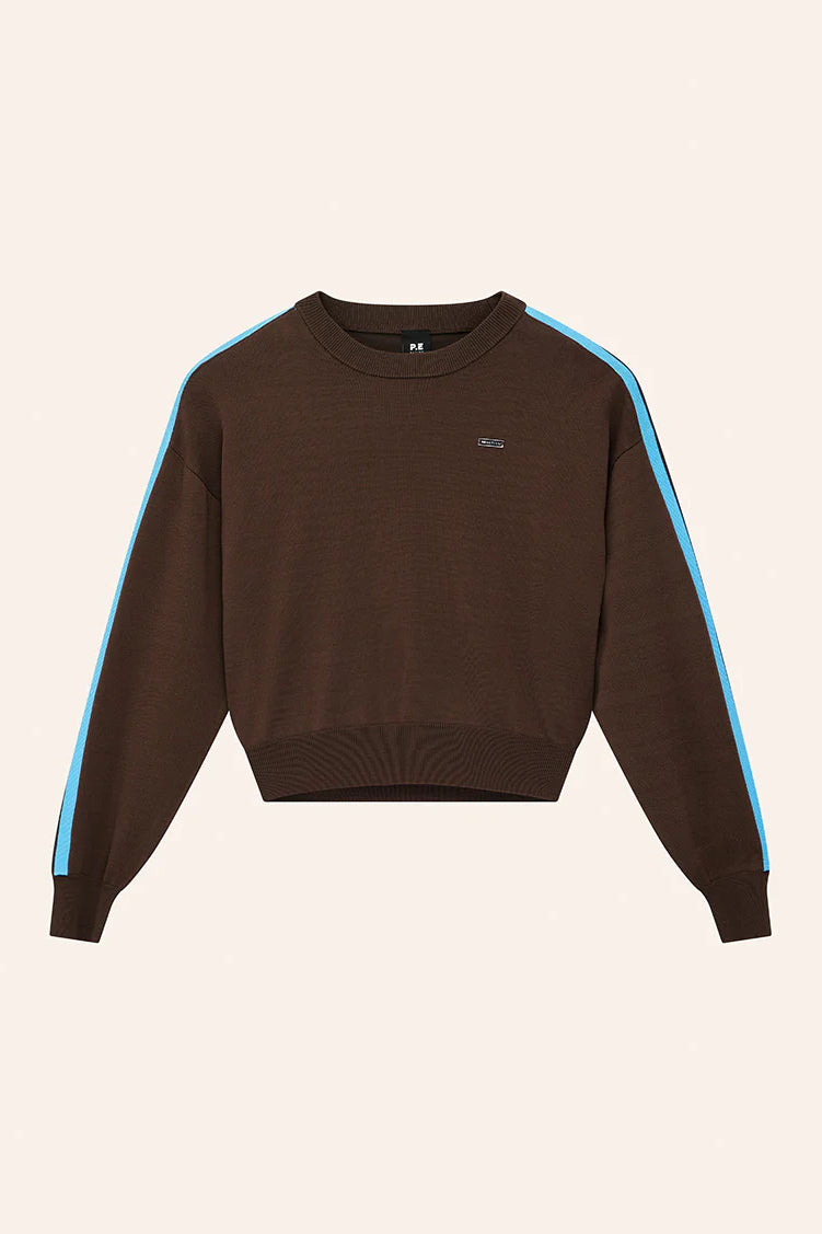 P.E Nation Retreat Knit Jumper | Coffee/Marina