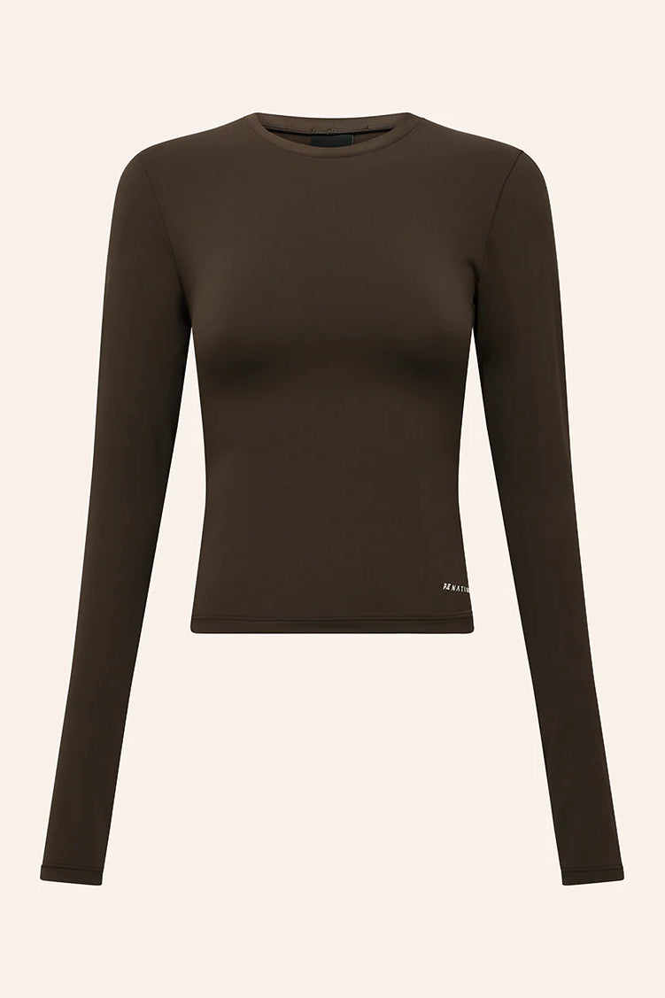 P.E Nation Foundation Long Sleeve Top | Coffee