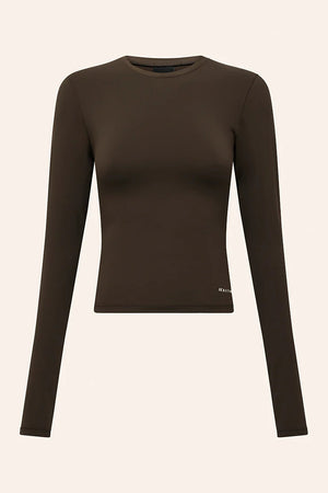 P.E Nation Foundation Long Sleeve Top | Coffee