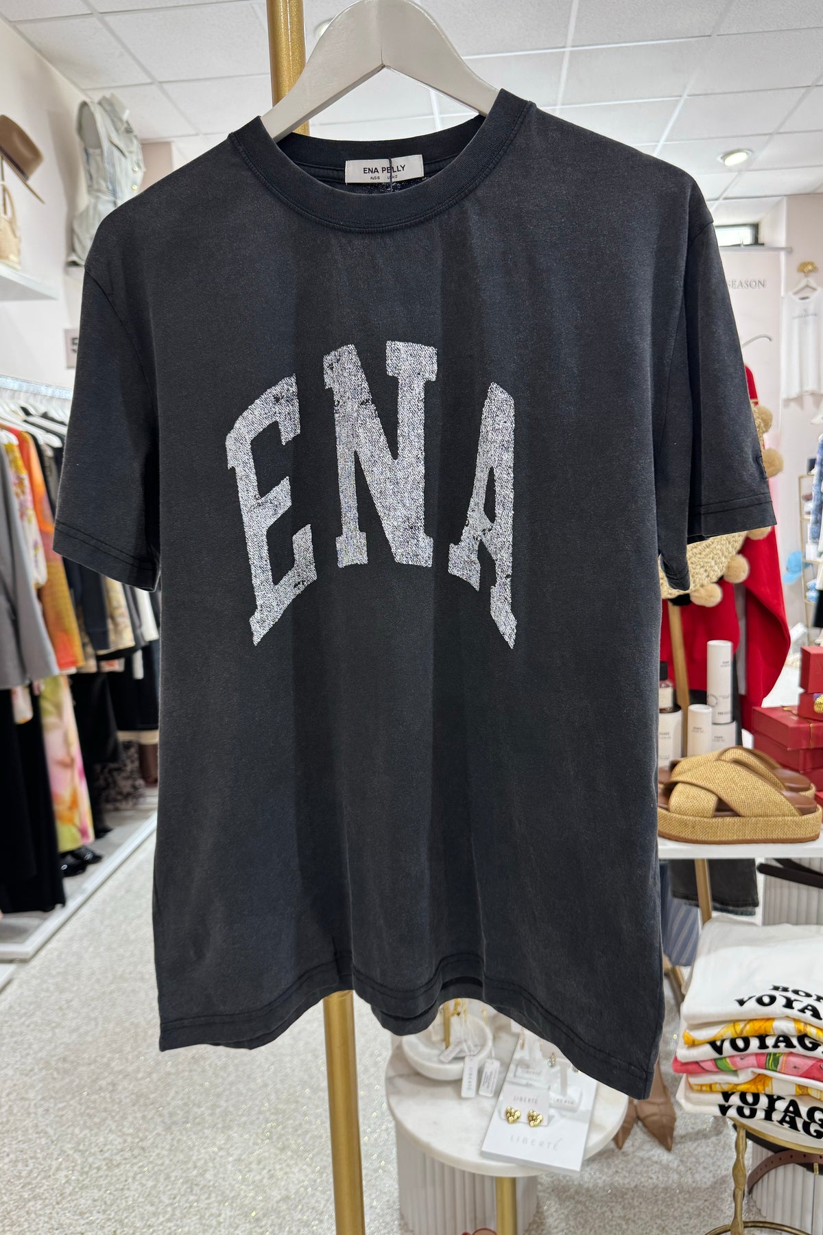 Ena Pelly Jessie Collegiate Oversized Tee | Vinatge Black || BEST SELLER / RESTOCKED