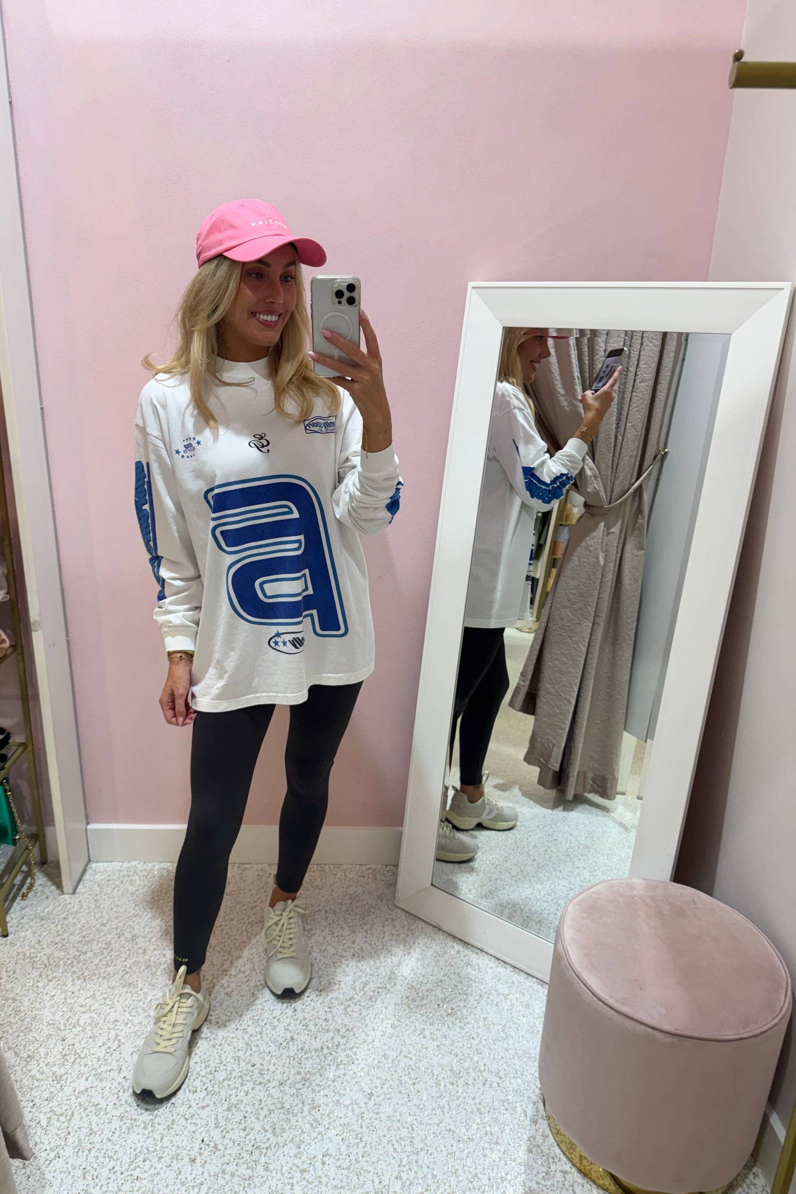 Ena Pelly Sport Jersey Long Sleeve Top | Vintage White