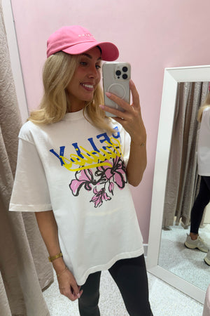 Ena Pelly Floral Tee | Vintage White || USE CODE: SAVE50 ( FINAL SALE _ NO RETURNS)