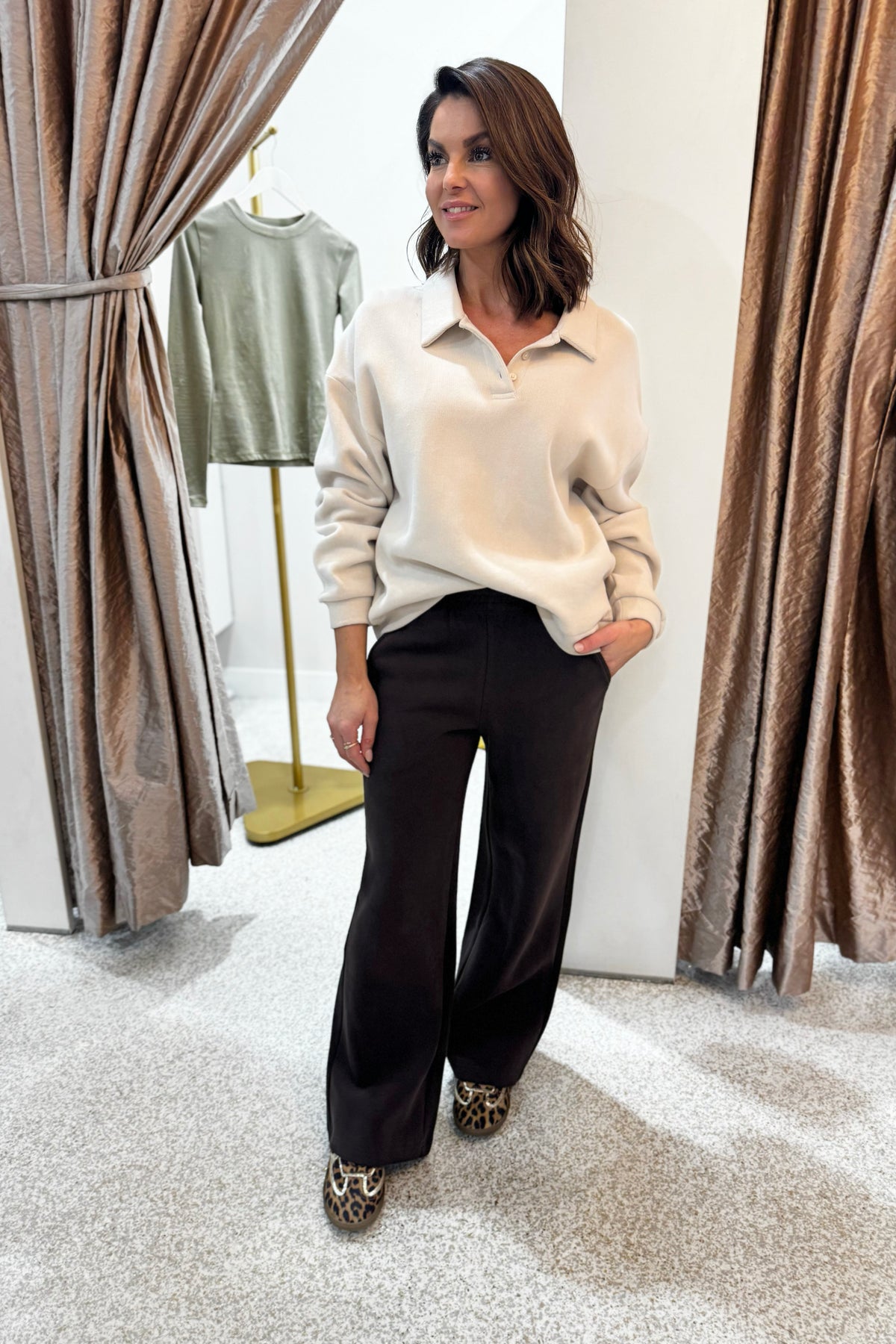 ORTC Ava Wide Leg Pants | Carob