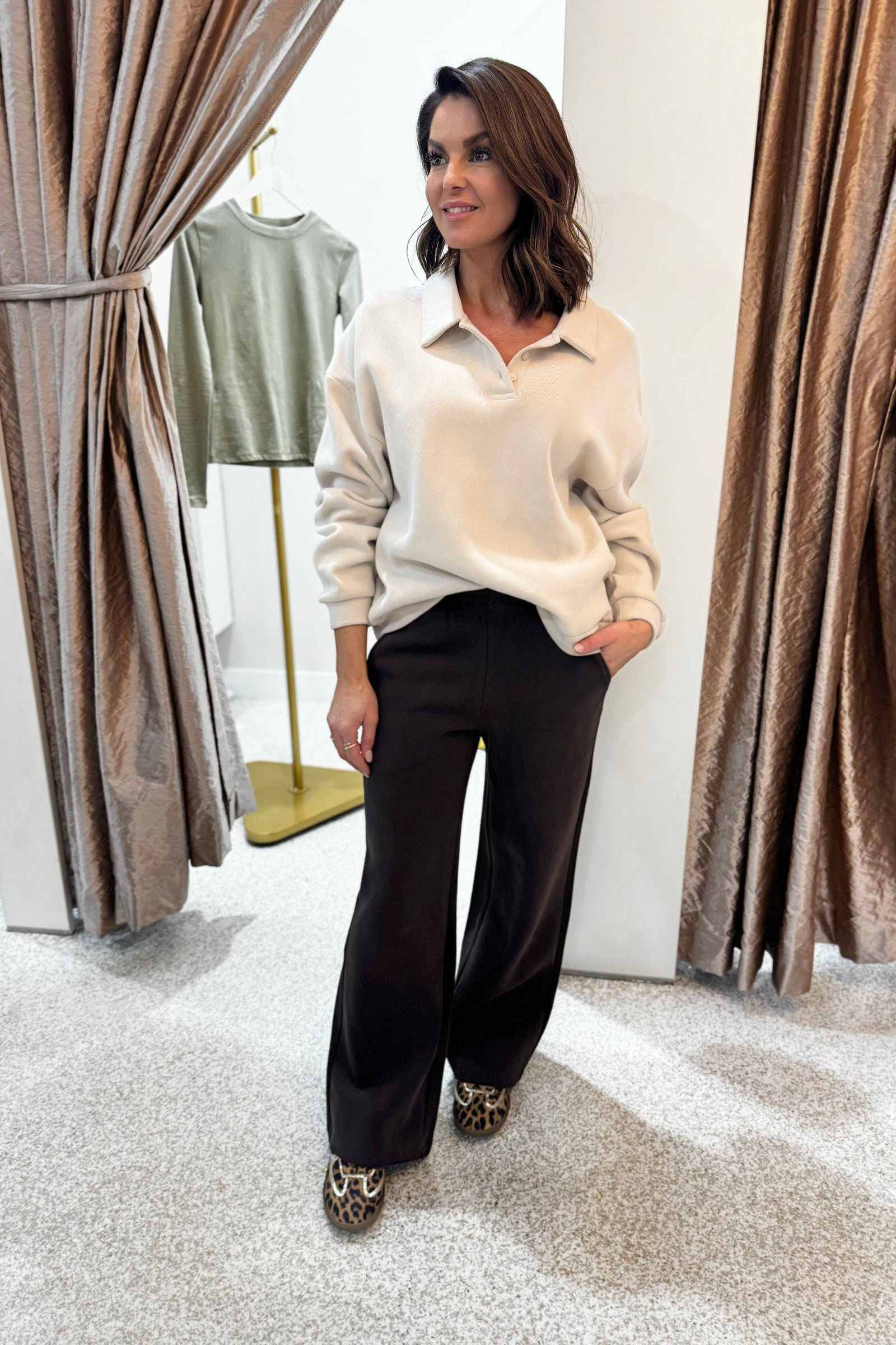 ORTC Ava Wide Leg Pants | Carob