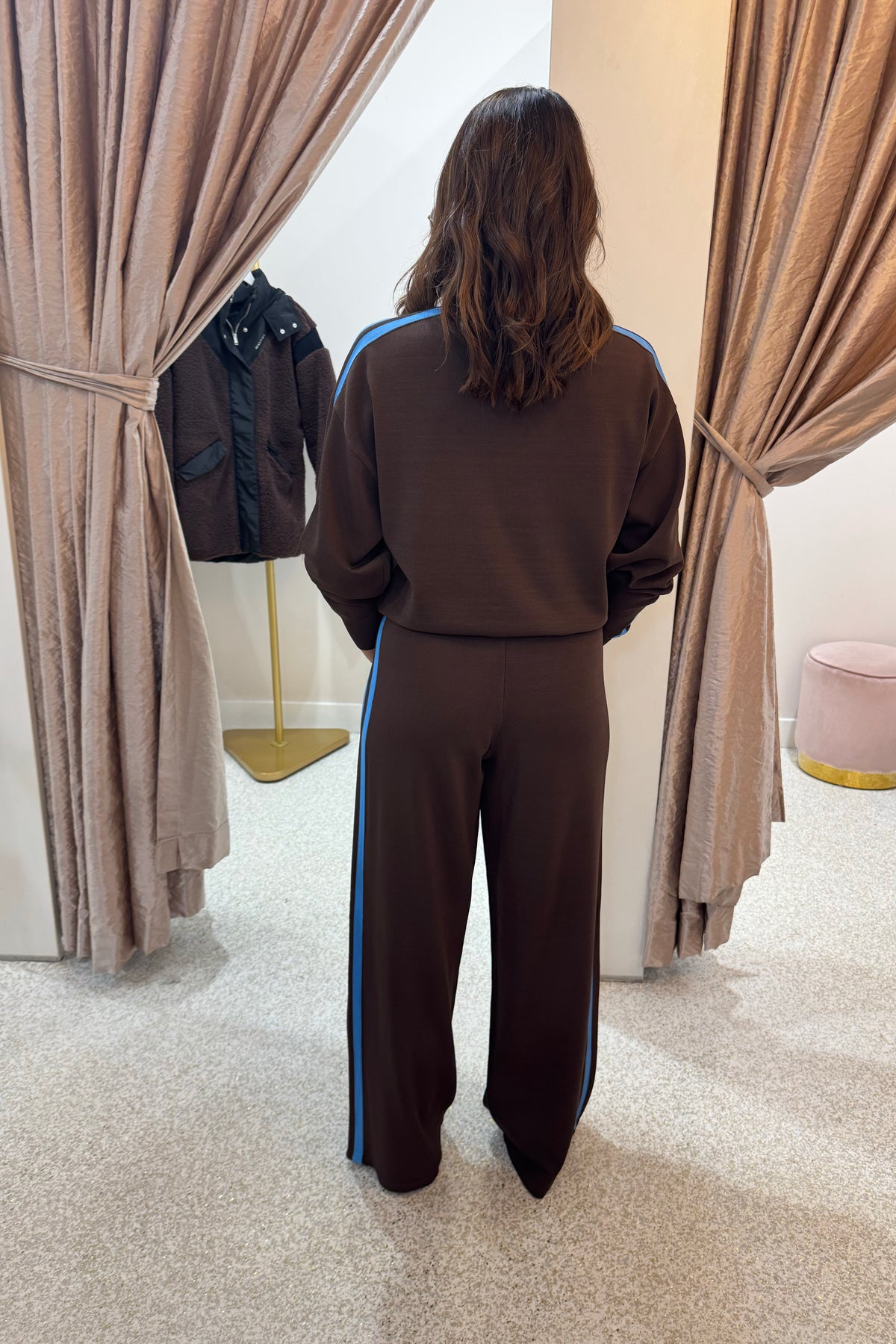 P.E Nation Retreat Knit Jumper | Coffee/Marina