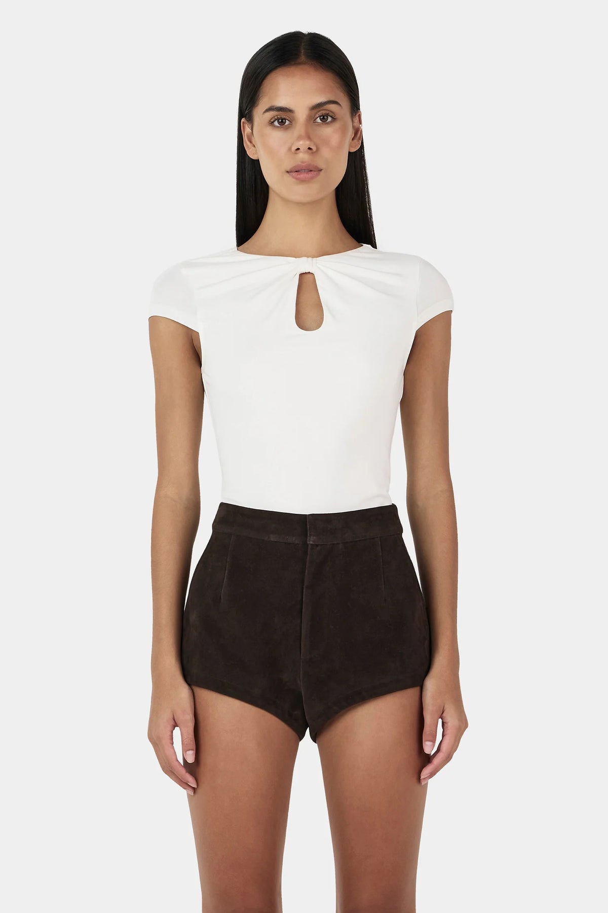 Ownley Rina Keyhole Tee | Ivory