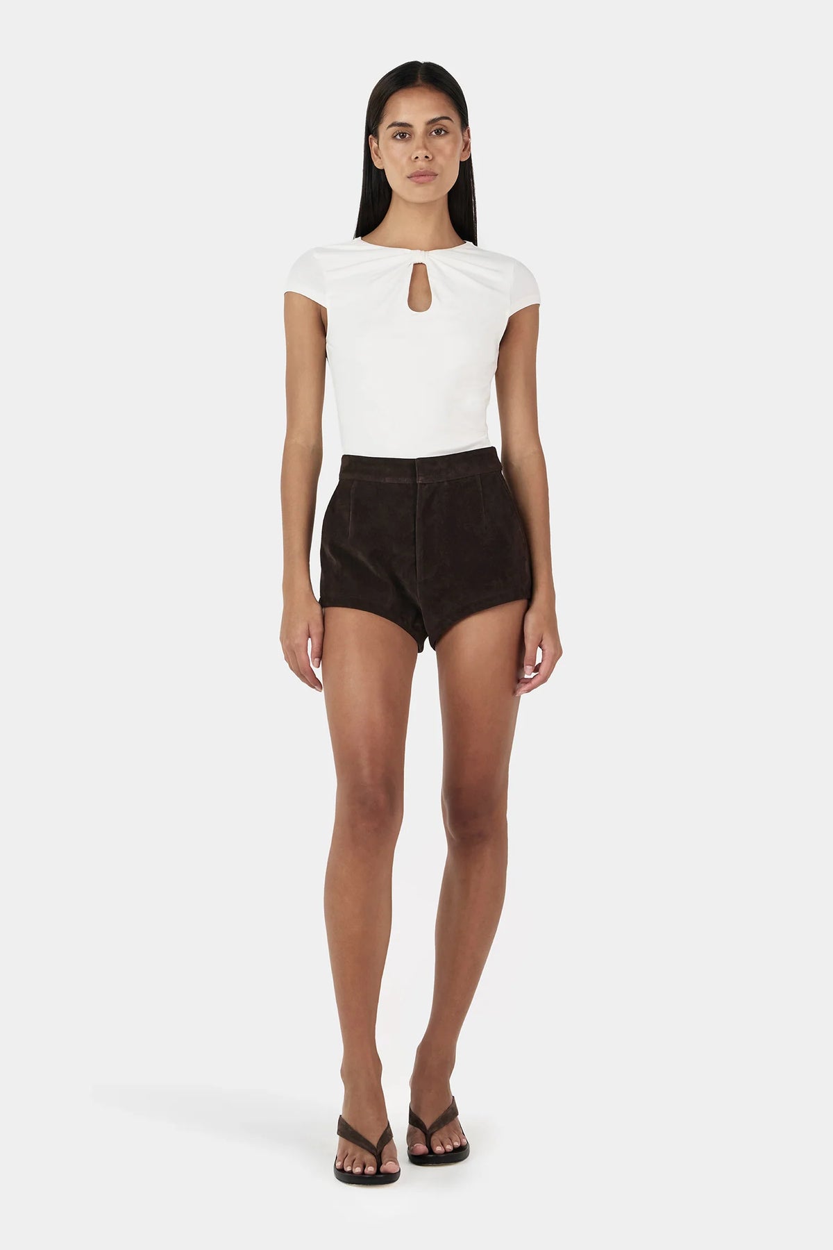 Ownley Rina Keyhole Tee | Ivory