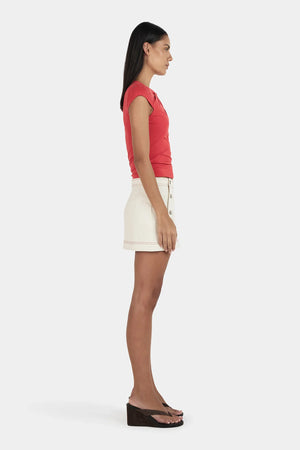 Ownley Rina Keyhole Tee | Tango Red