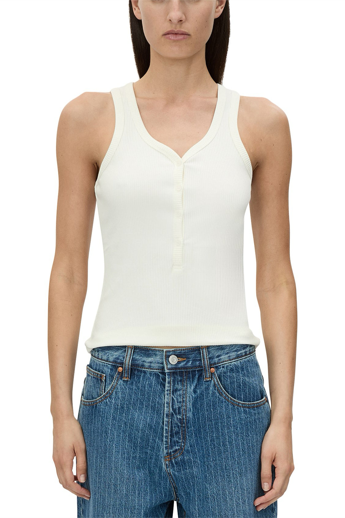 C&M Camilla & Marc Nora Button Down Tank | Soft White