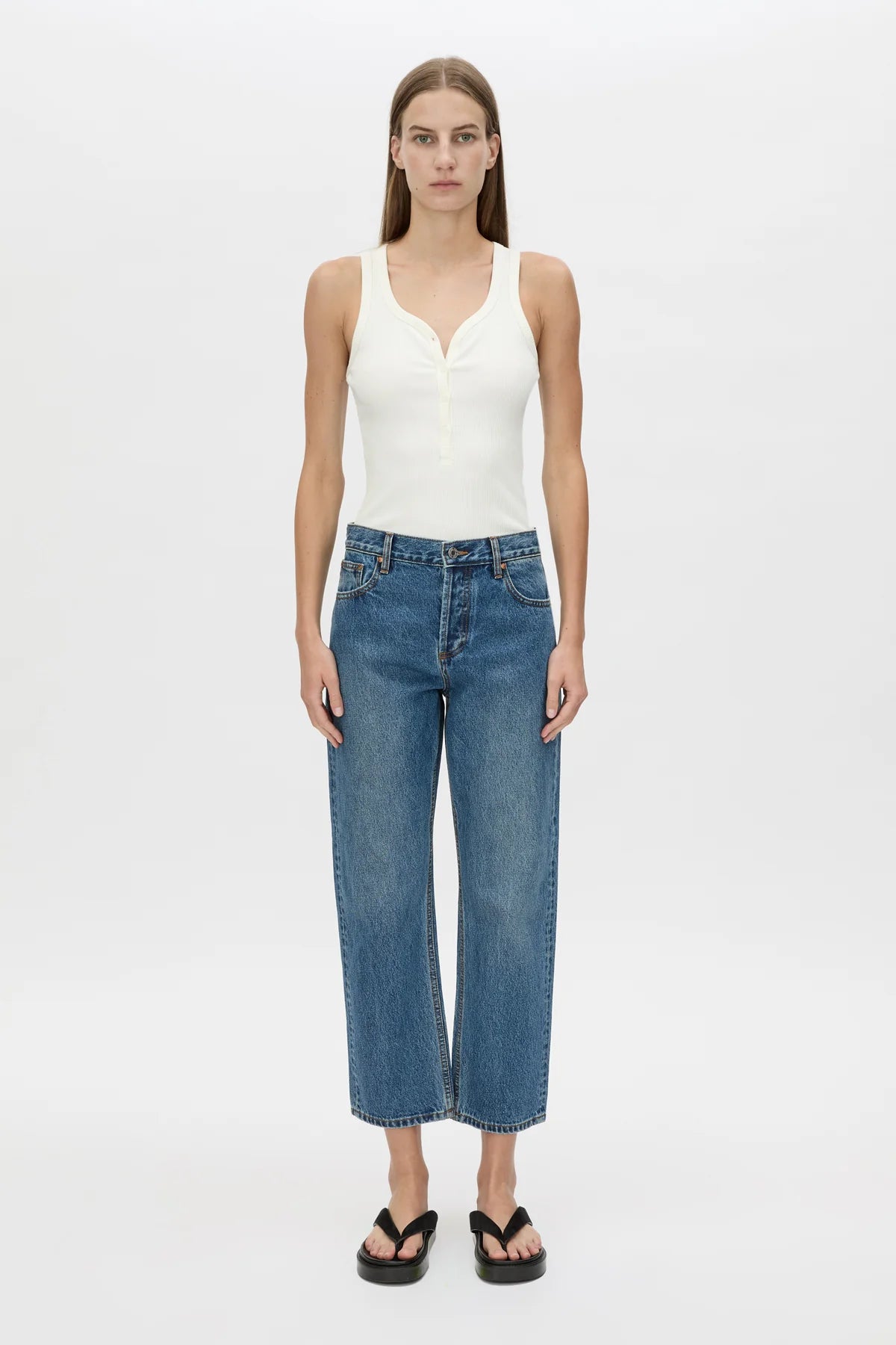 C&M Camilla & Marc Nora Button Down Tank | Soft White