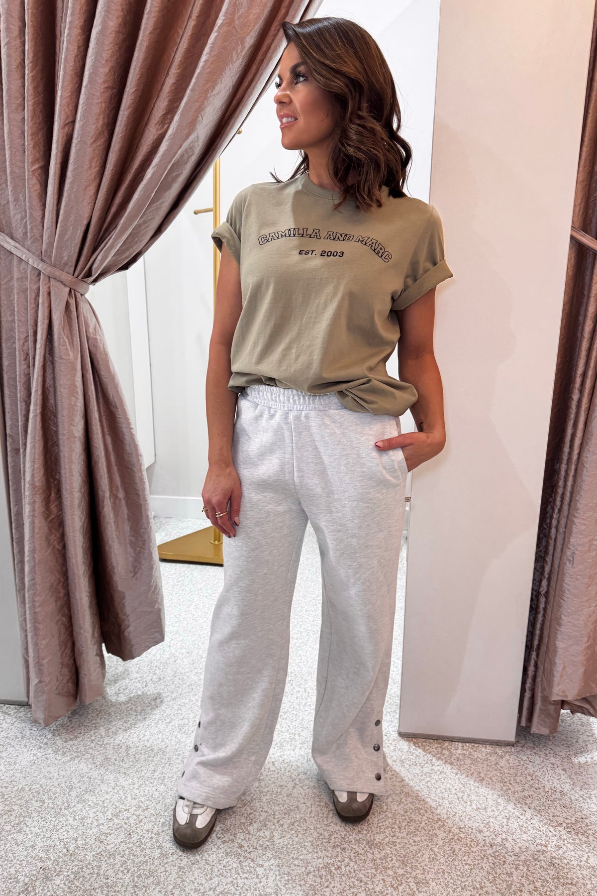 Araminta James Snap Hem Trackpant | Cloud