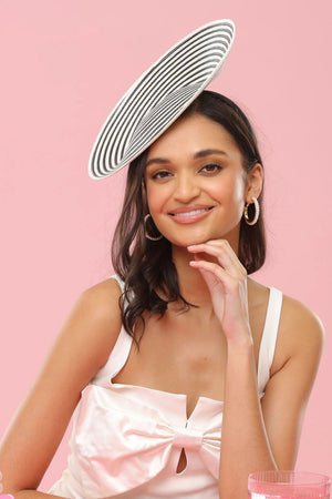 Morgan & Taylor Erika Fascinator | Black / White