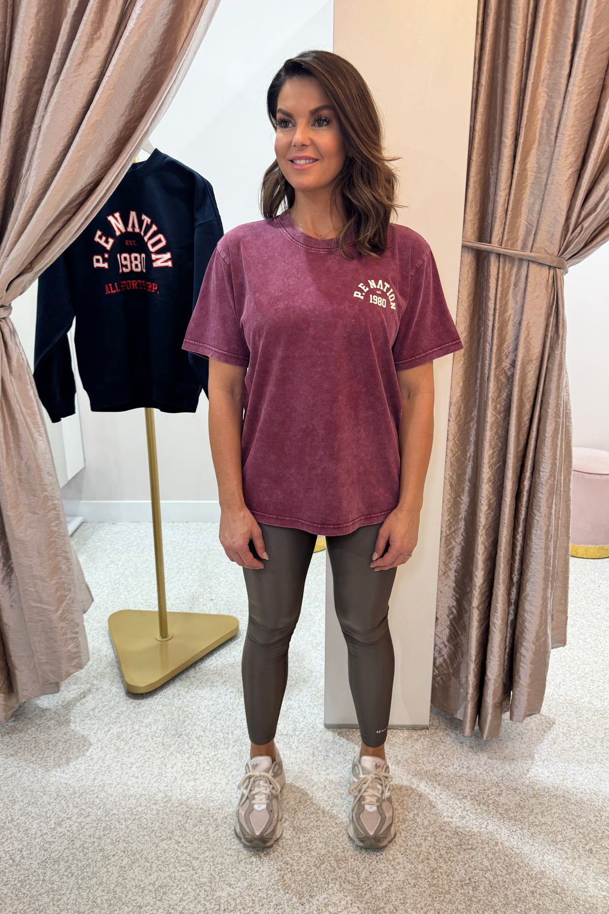 P.E Nation Swerve Tee | Washed Cabernet