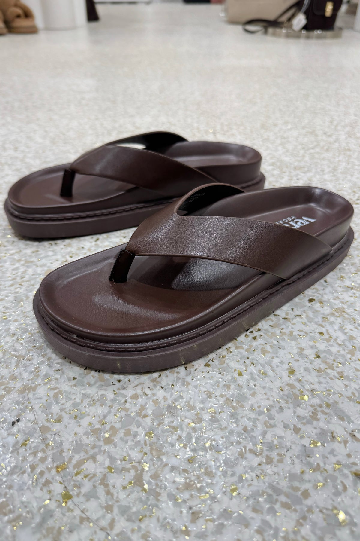 Verali Bridget Footbed Slides | Chocolate Brown