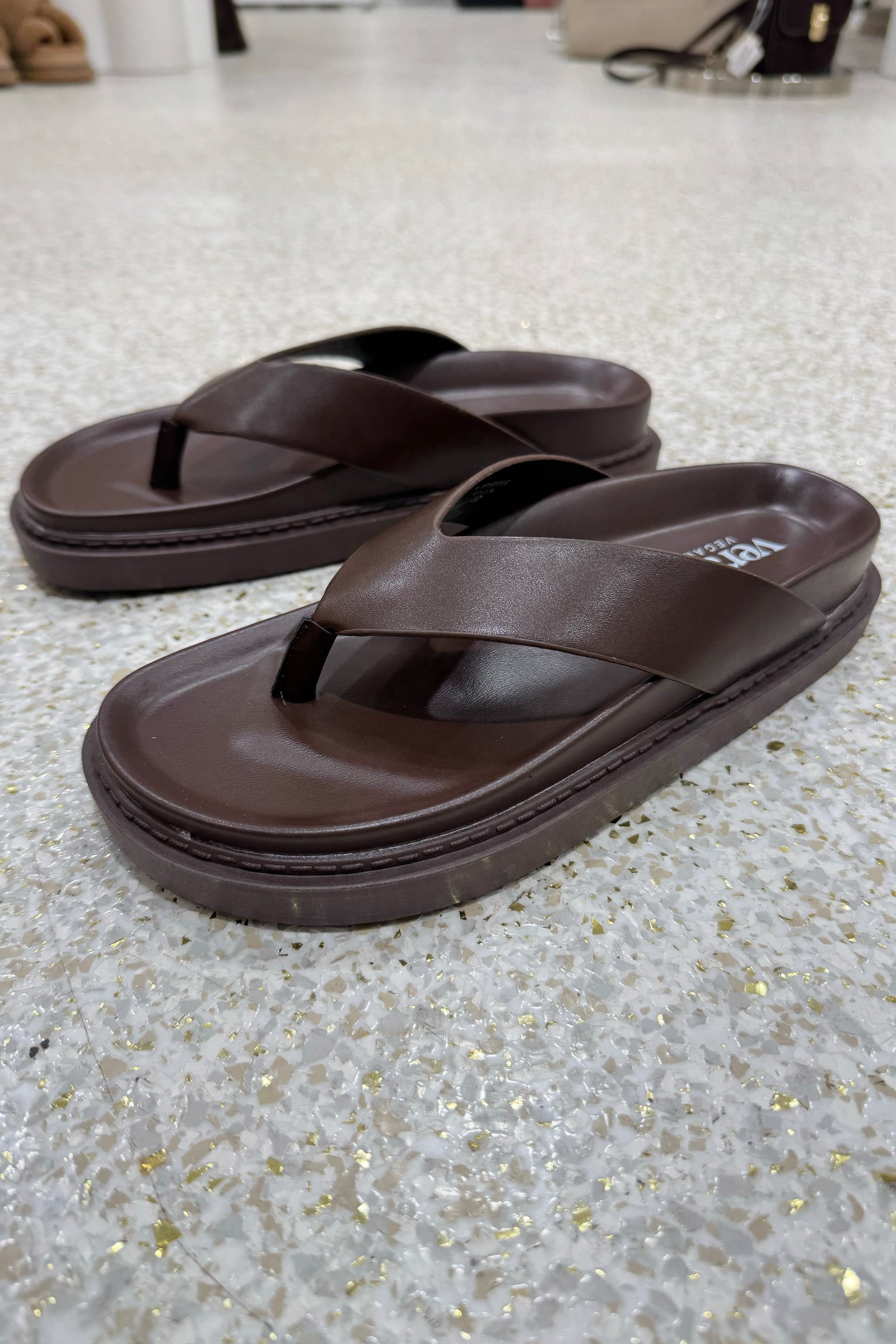Verali Bridget Footbed Slides | Chocolate Brown