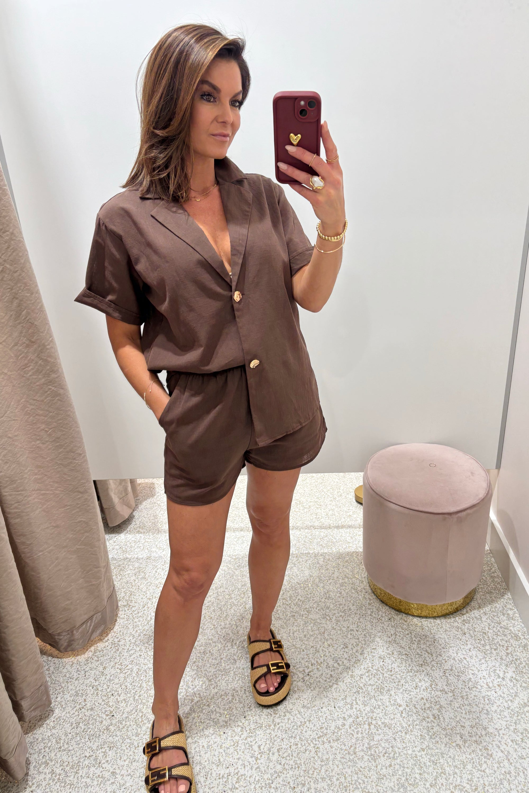 Chosen By Fifi & Annie The Santorini Short Set | Chocolate