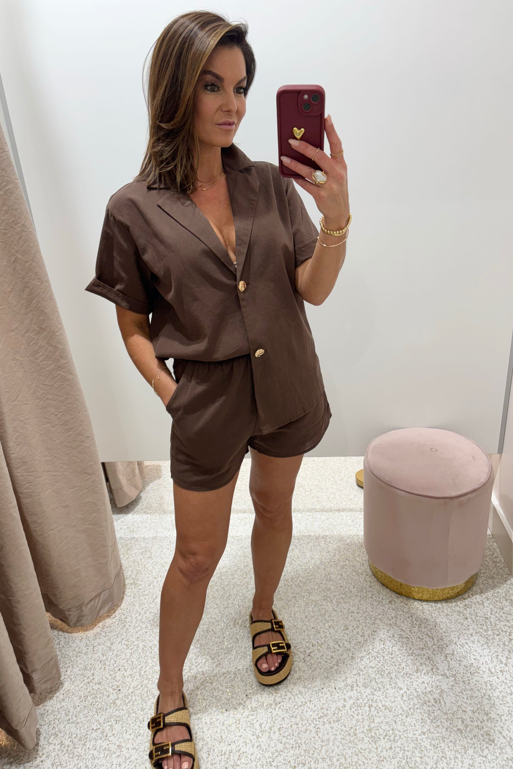 Chosen By Fifi & Annie The Santorini Short Set | Chocolate