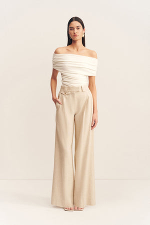 Shona Joy Beau Off Shoulder Top | Ivory