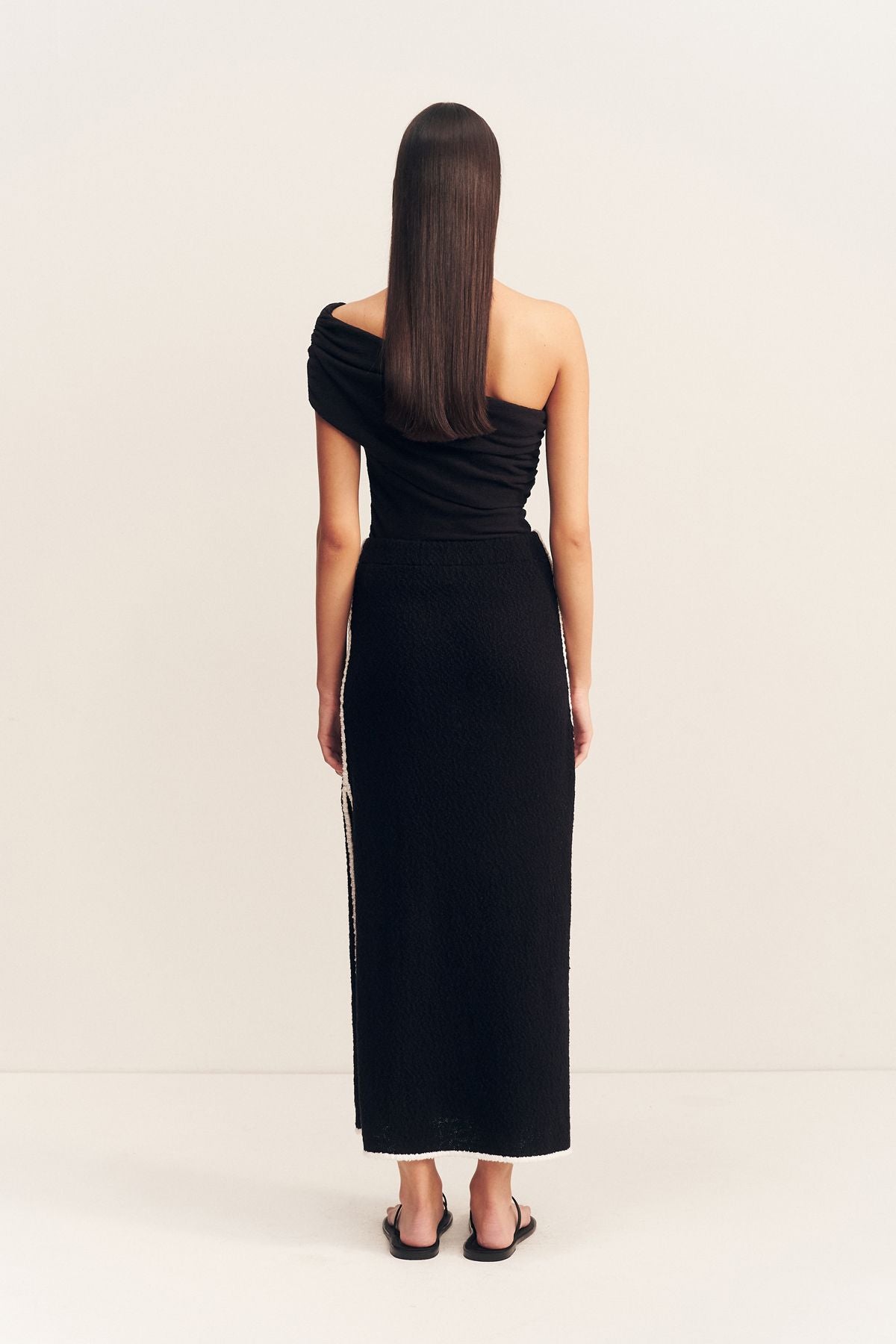 Shona Joy Lena Side Split Maxi Skirt | Black