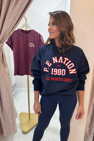 P.E Nation Backspin Sweat | Dark  Navy