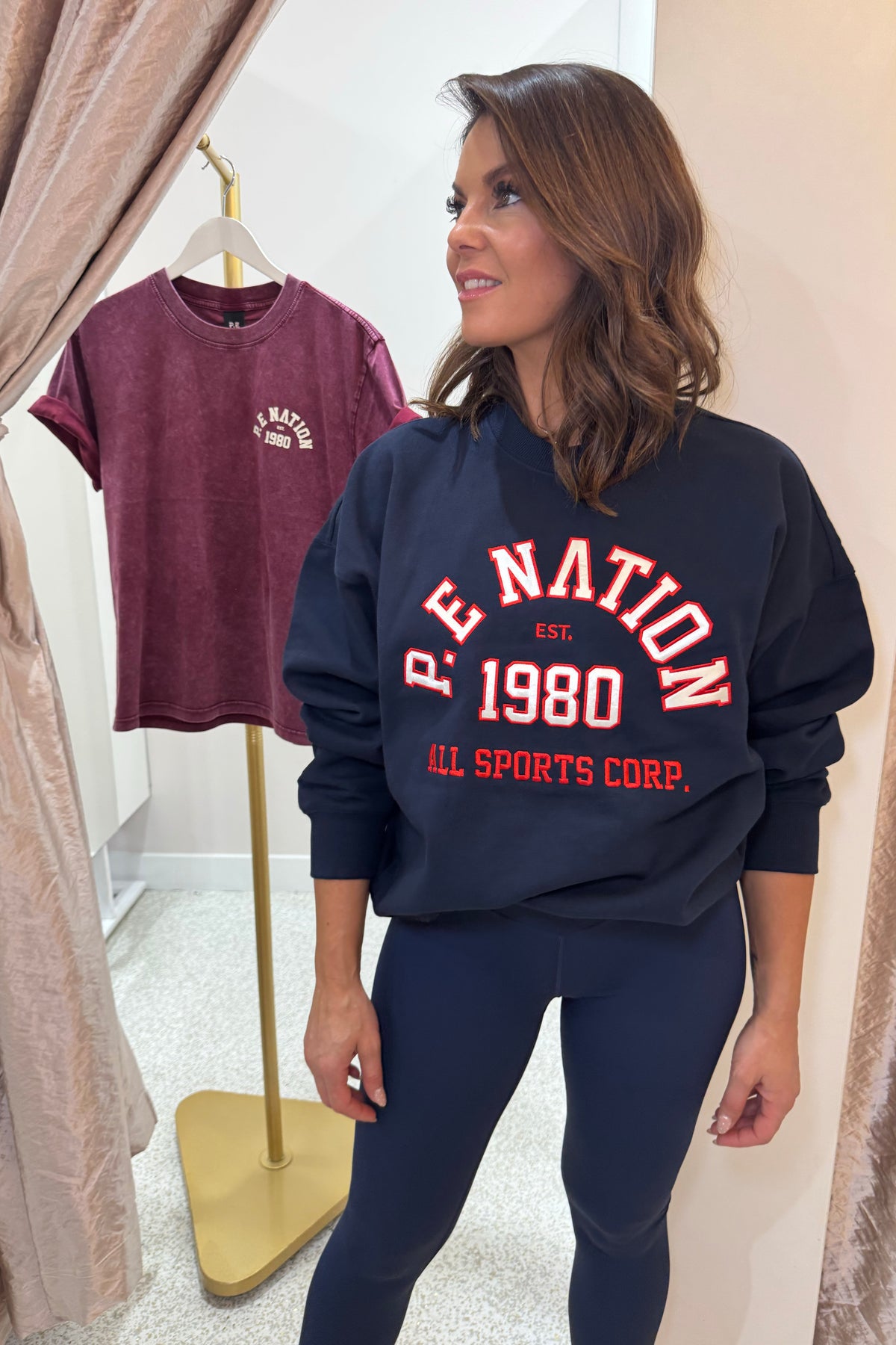 P.E Nation Backspin Sweat | Dark  Navy