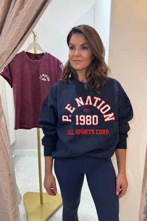 P.E Nation Backspin Sweat | Dark  Navy