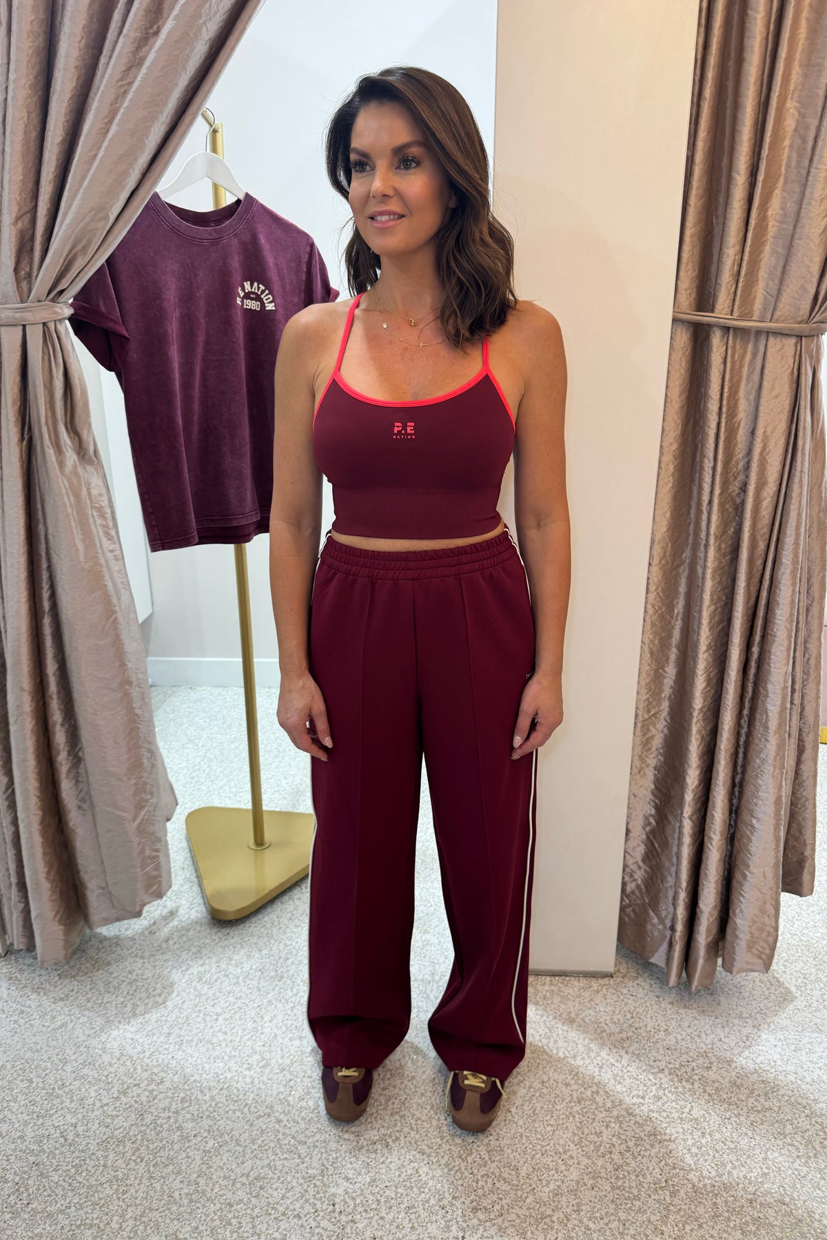 P.E Nation Release Seamless Tank | Cabernet / Strawberry