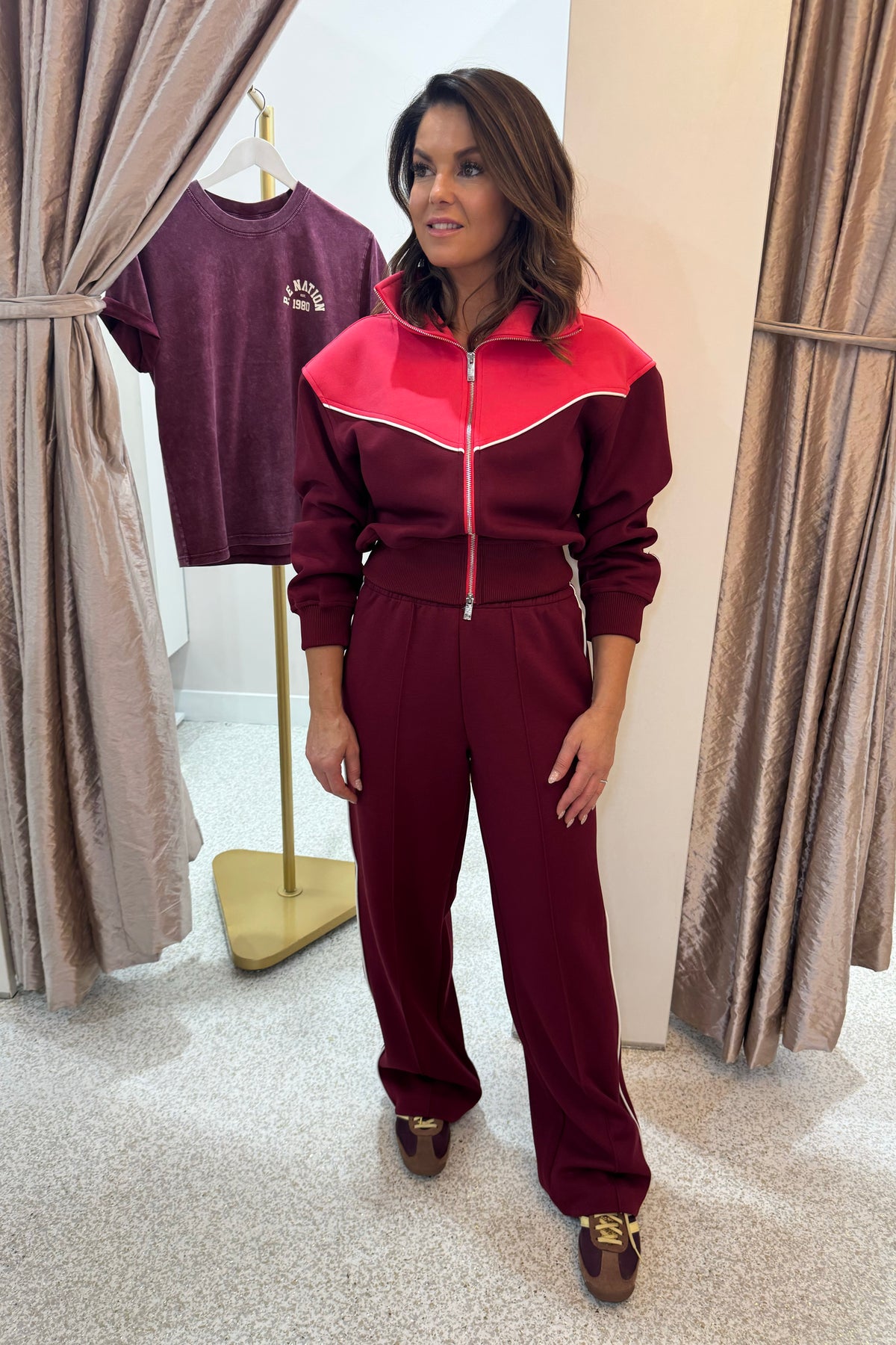 P.E Nation Triumph Jacket | Cabernet / Strawberry