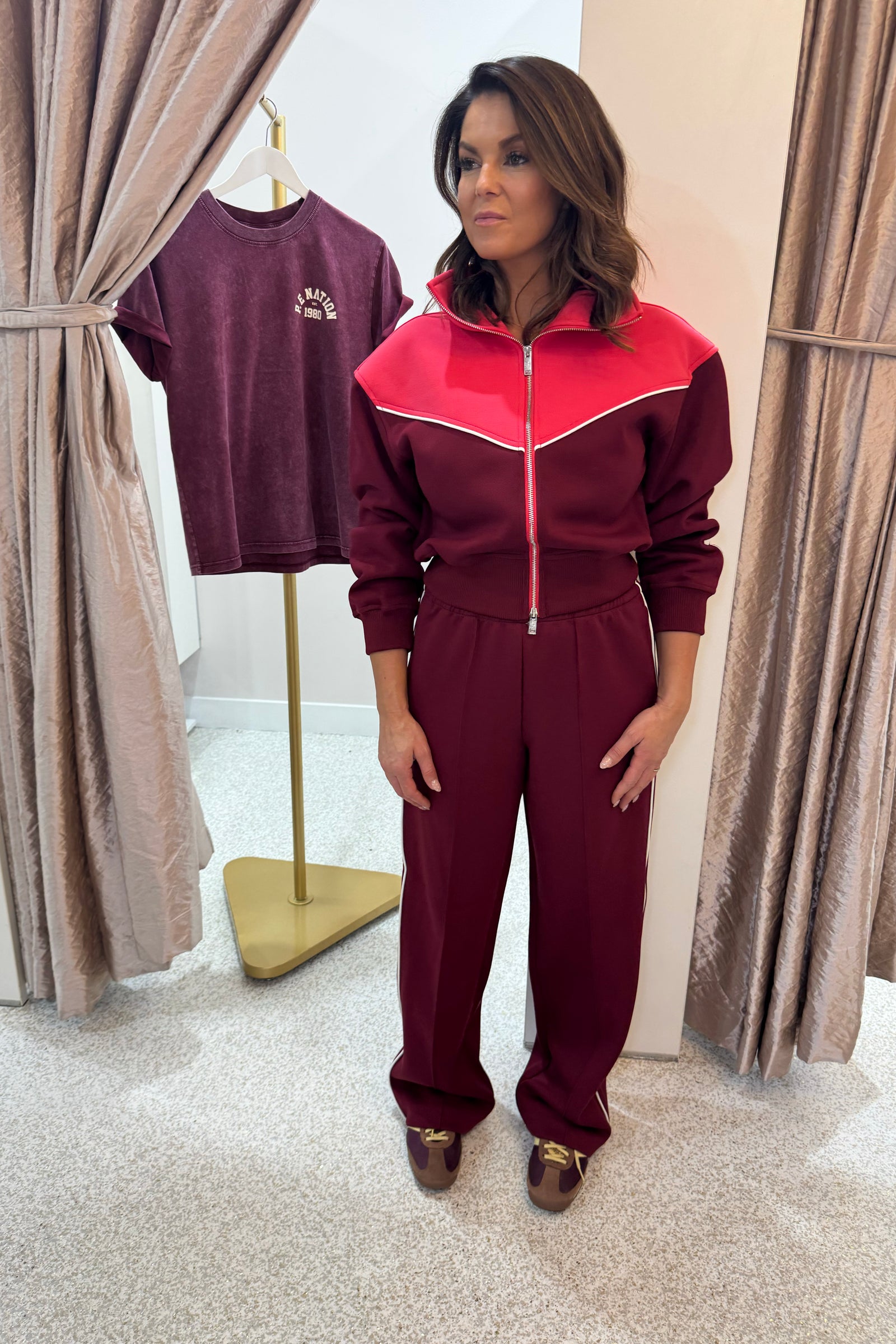 P.E Nation Triumph Jacket | Cabernet / Strawberry