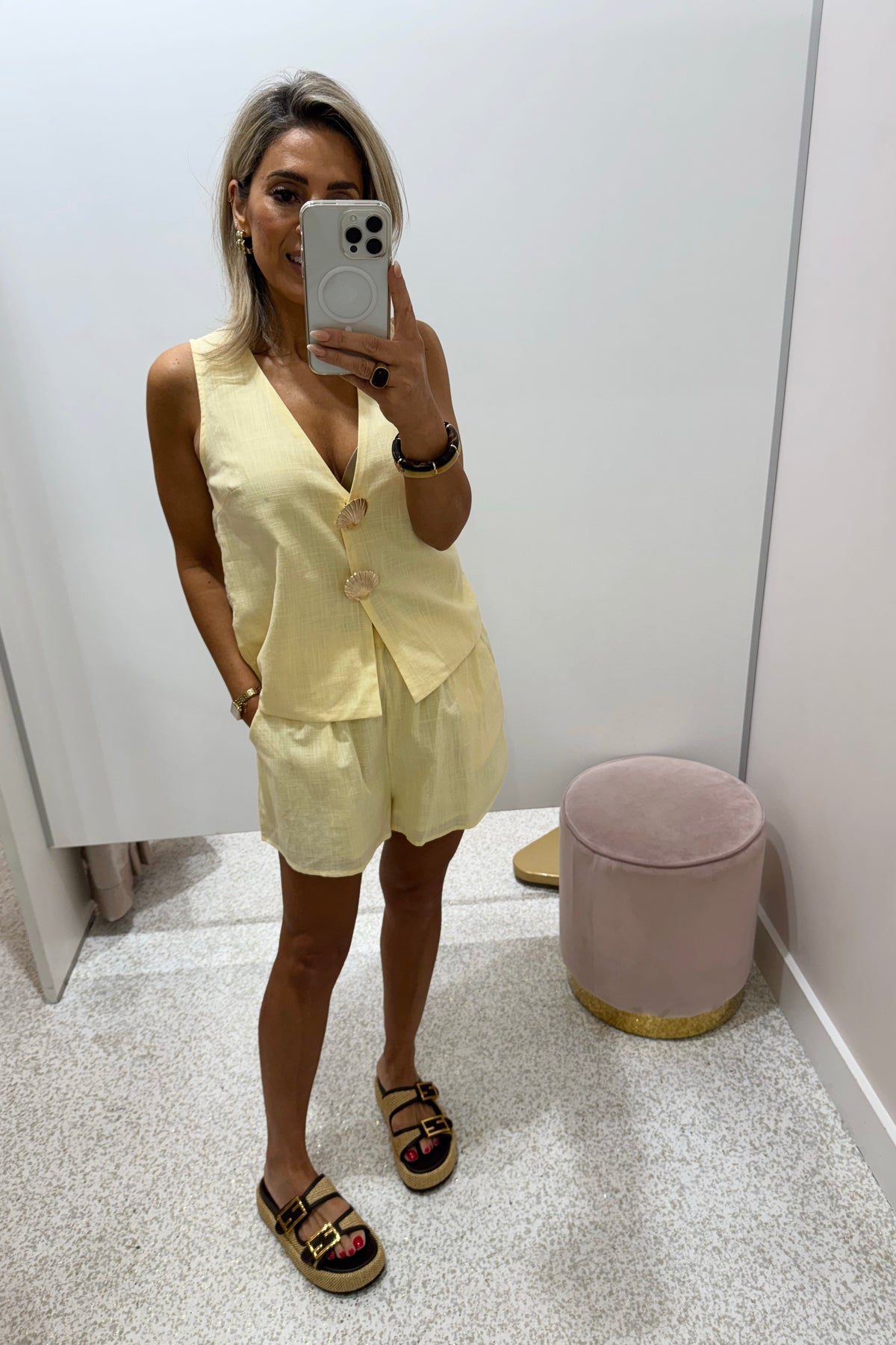 Chosen By Fifi & Annie The Santa Cruz Vest Set | Lemon￼