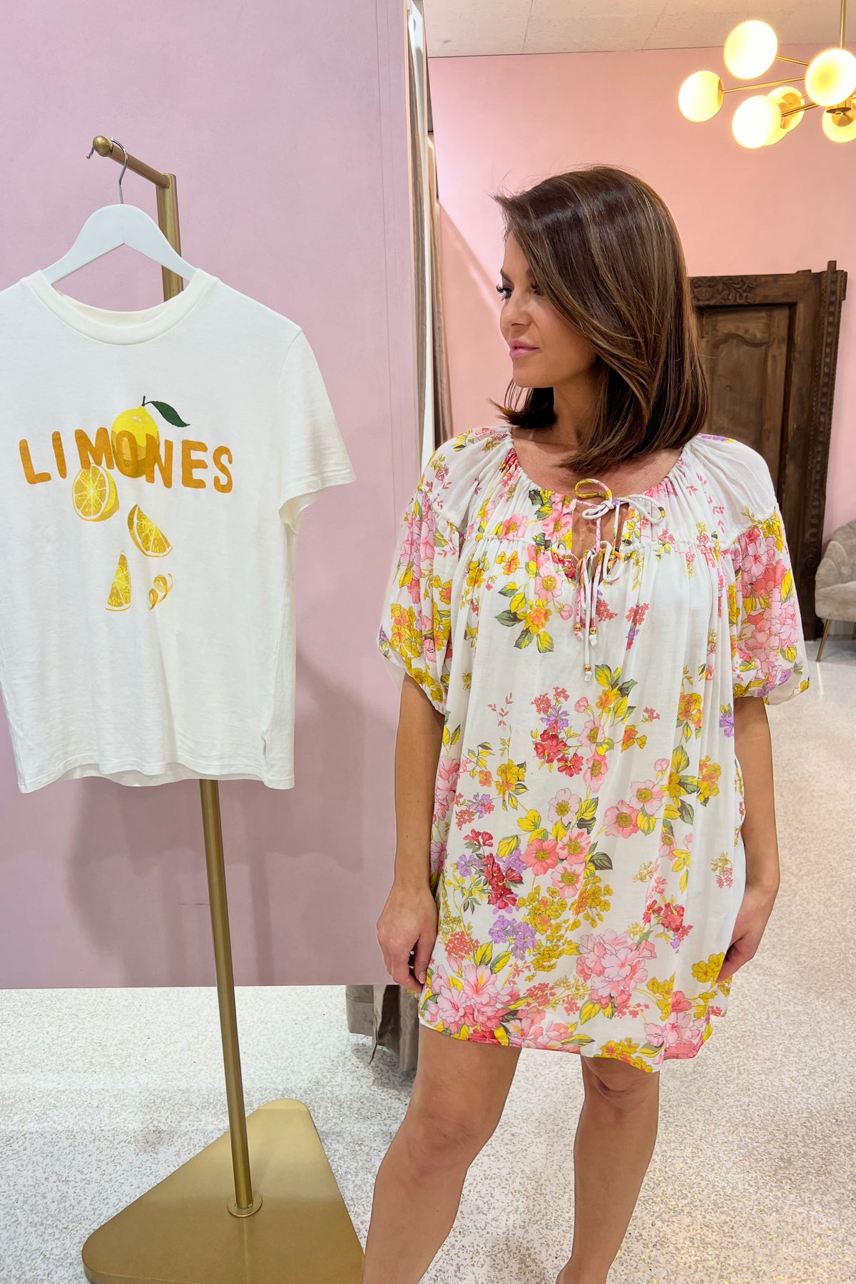 Auguste The Label Autumn Mini Dress | White Floral