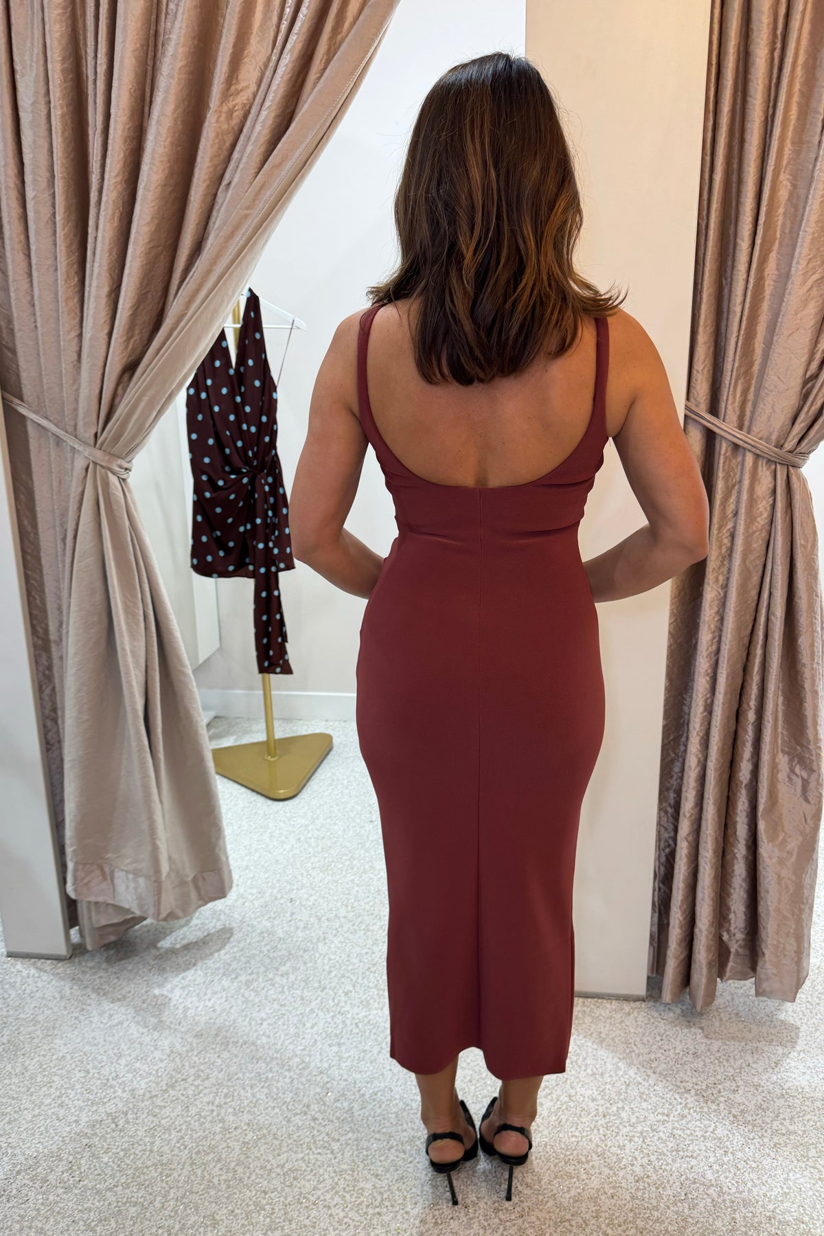 Bec + Bridge Karina Tuck Midi Dress | Sangria