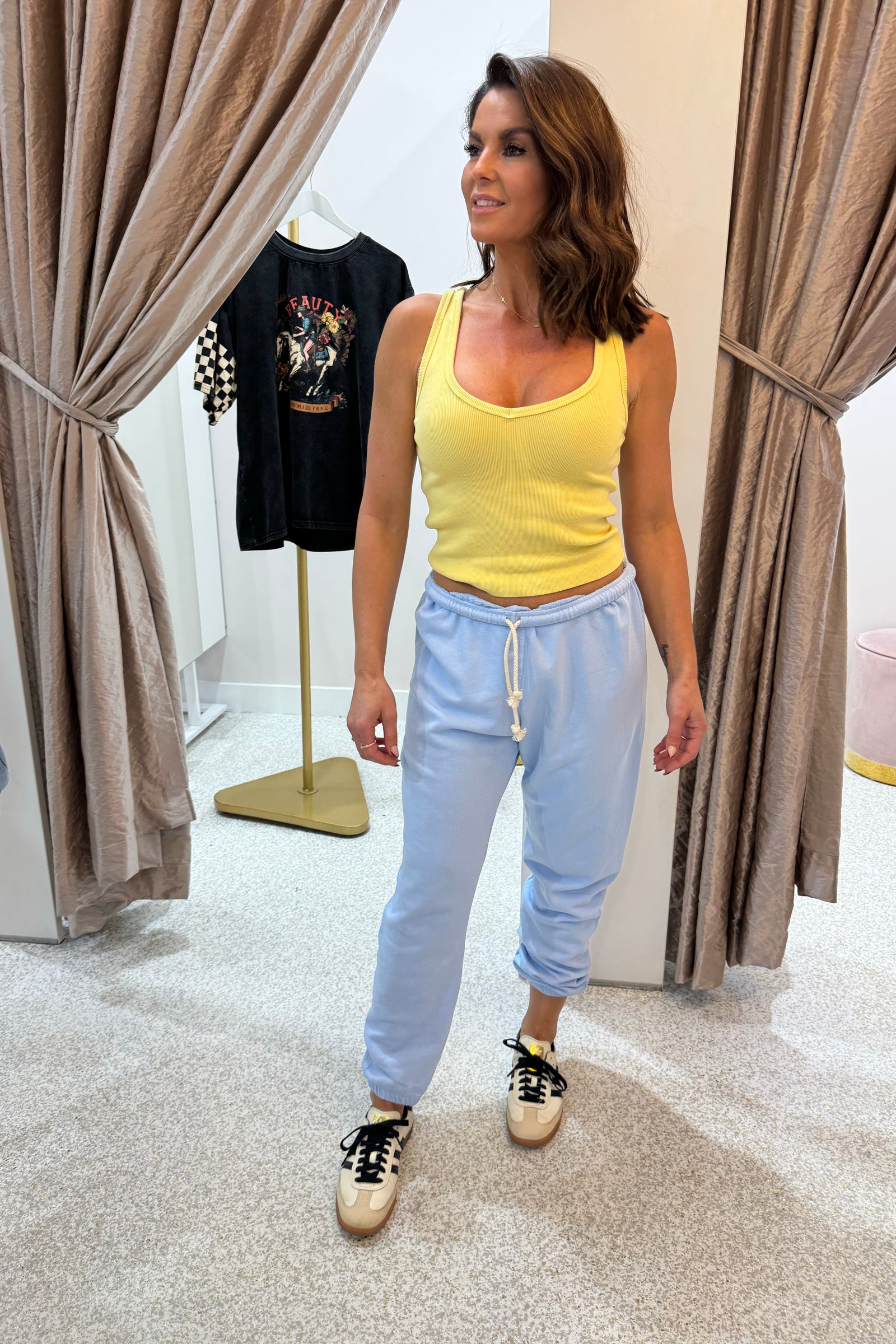 Perfect White Tee Johnny French Terry Easy Sweat Pant | Sky Blue