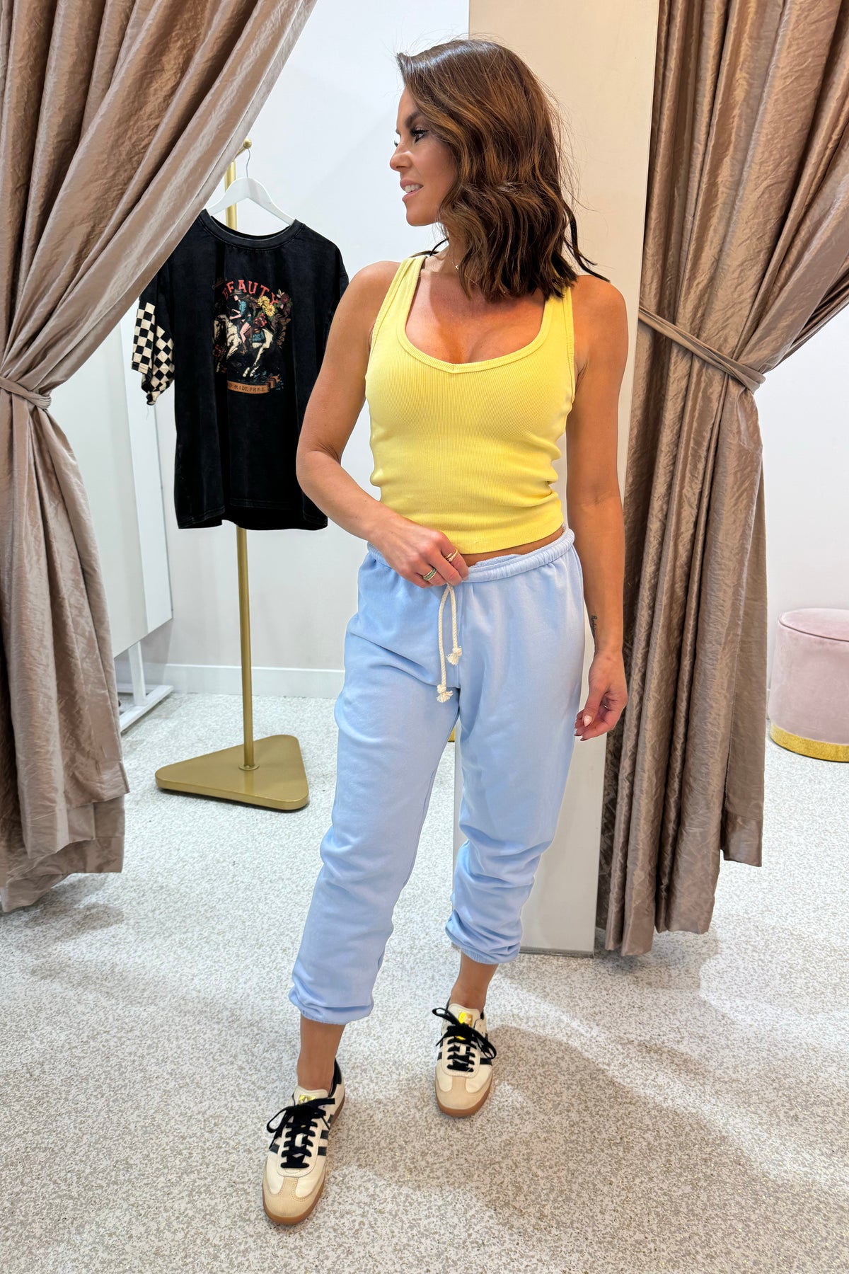 Perfect White Tee Johnny French Terry Easy Sweat Pant | Sky Blue