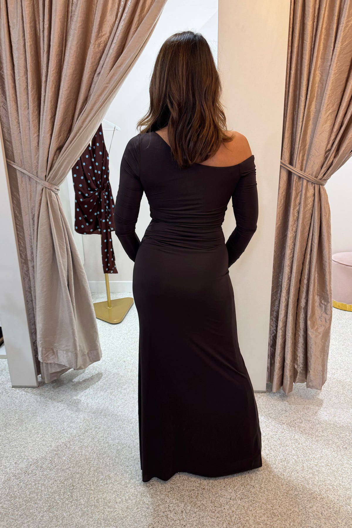 Bec + Bridge Court Long Sleeve Maxi Dress | Dark Chocolate
