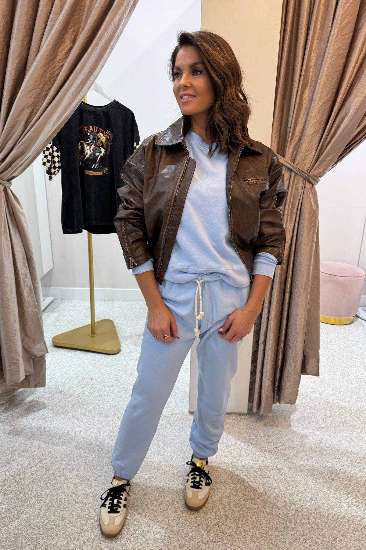 Perfect White Tee Johnny French Terry Easy Sweat Pant | Sky Blue