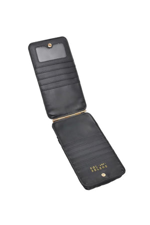 Sol And Selene Duality Quilted Cell Phone Cross Body Bag | Black