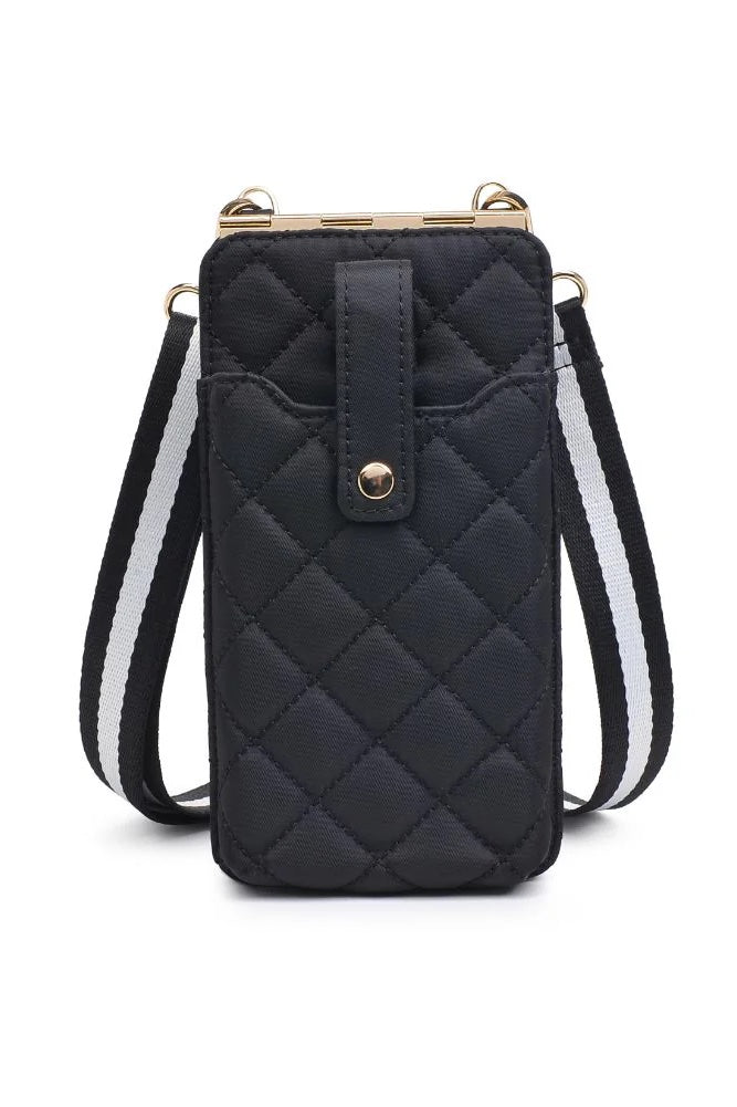 Sol And Selene Duality Quilted Cell Phone Cross Body Bag | Black