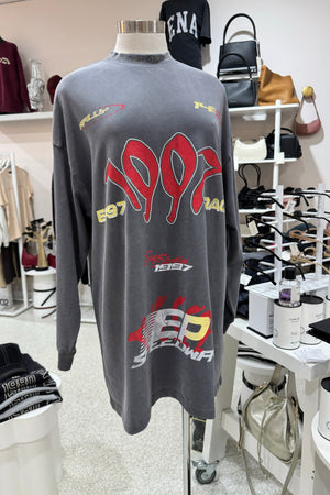 Ena Pelly 1987 Tee Dress | Washed Grey