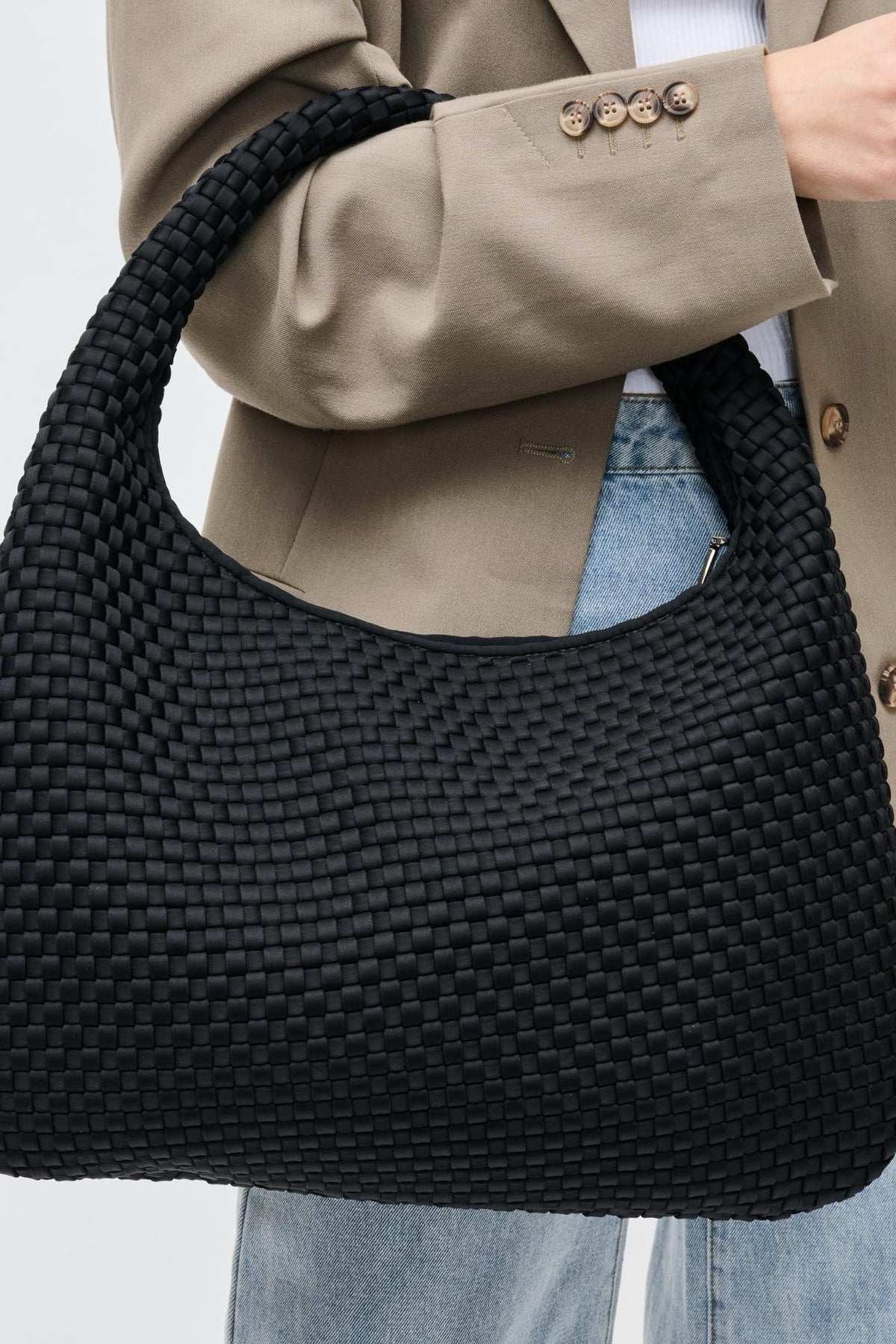 Sol And Selene Dare To Dream Large Woven Bag | Black