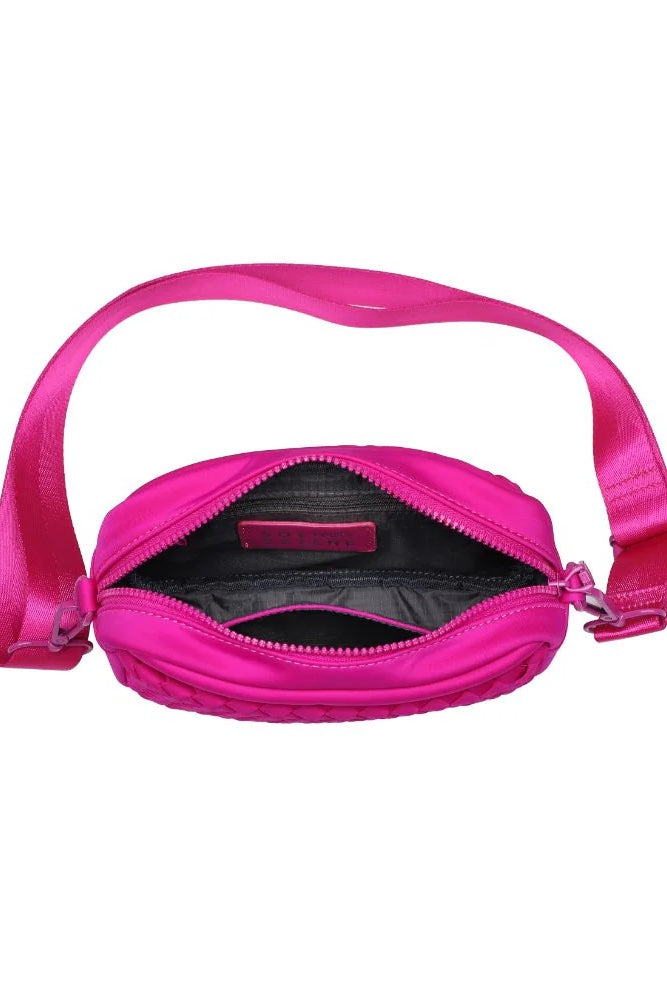 Sol And Selene inspiration Woven Neoprene Bag | Fuschia
