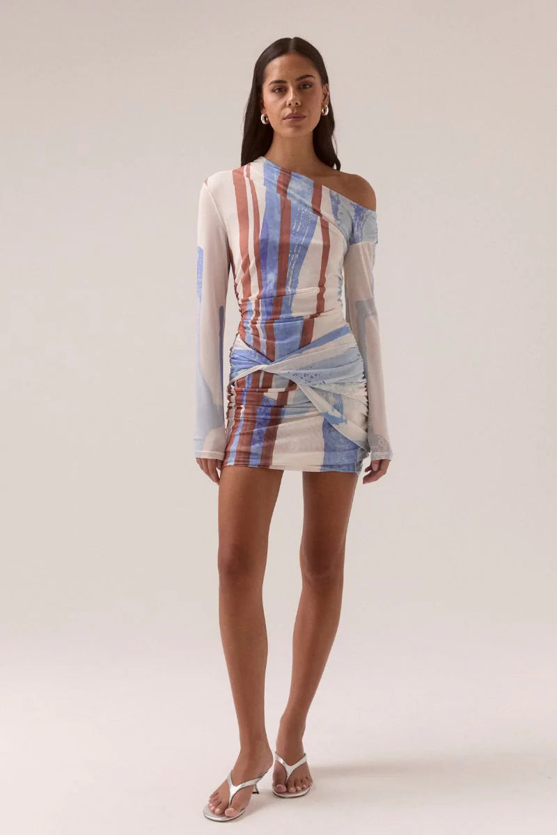 Sovere Hunter Mesh MIni Dress | Blue Spice