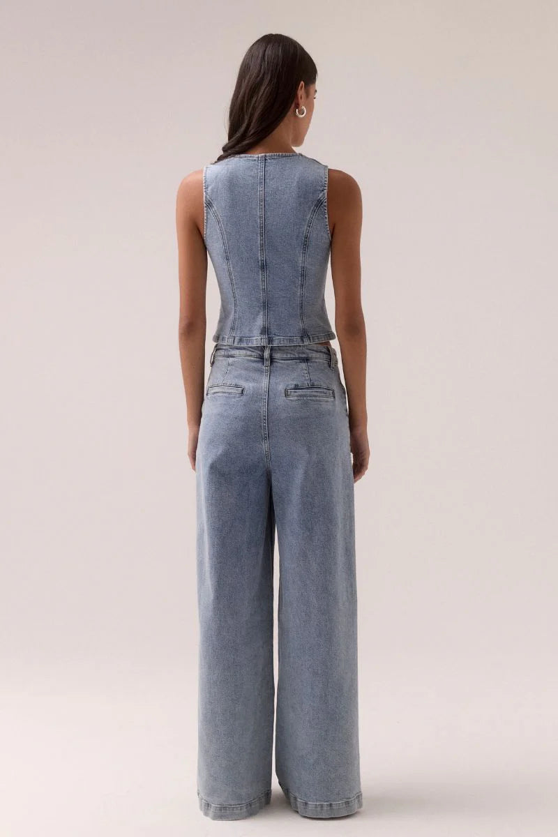 Sovere Etch Denim Bodice | Heritage Blue