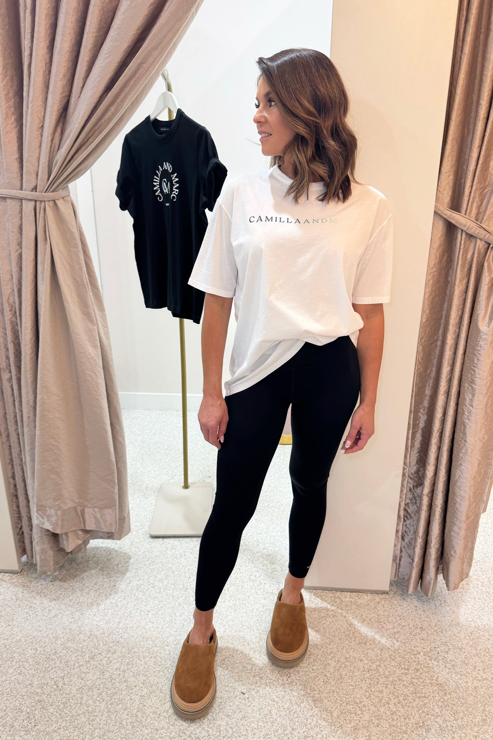 C&M Camilla & Marc Navarro Logo Tee | Soft White/Forest