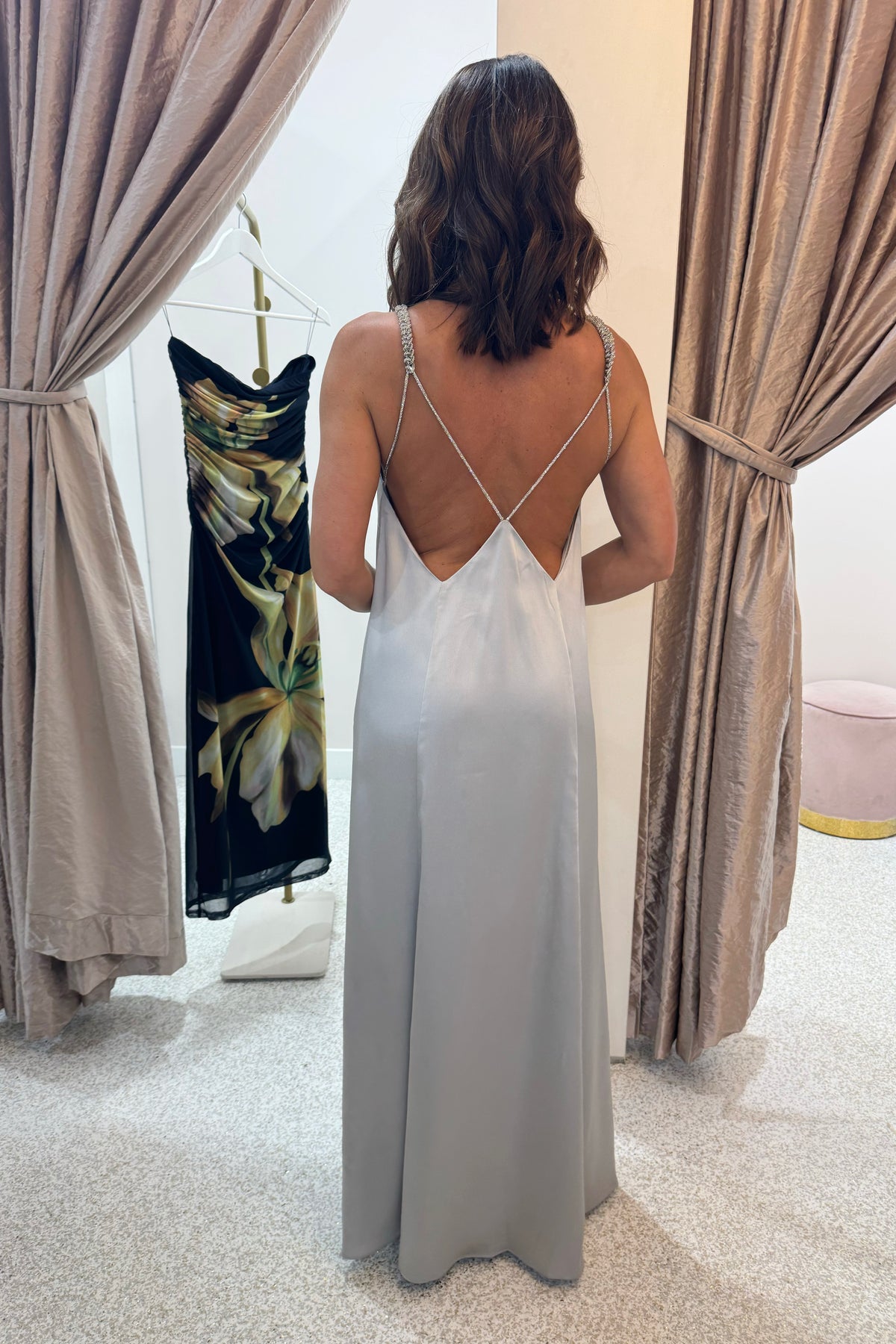 Significant Other Abbey Trapeze Maxi Dress | Pewter