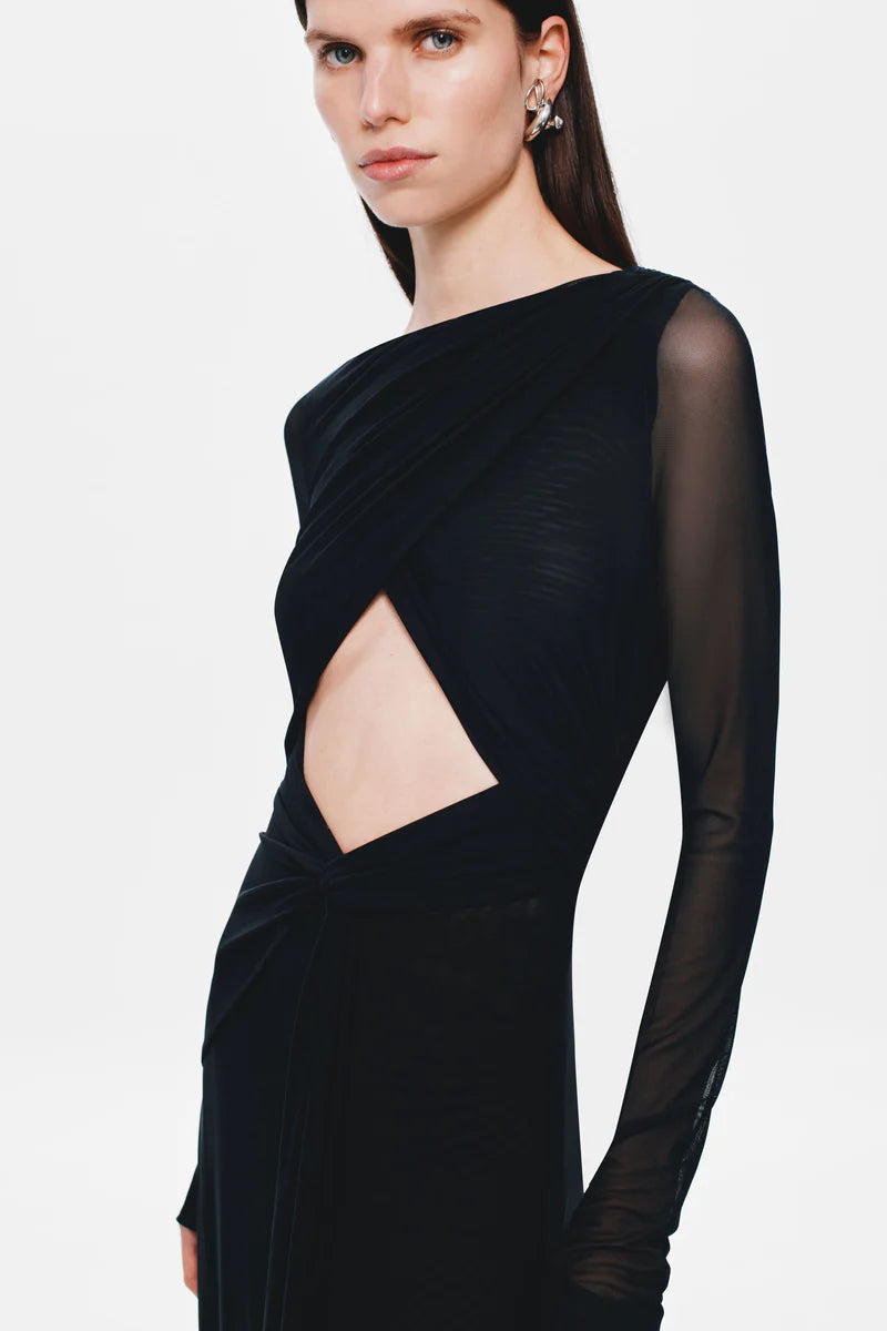 Misha The Transit Long Sleeve Jersey Dress | Black