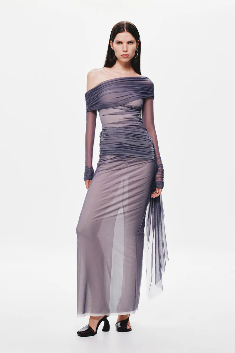 Misha The Nexus Mesh Long Sleeve Dress | Shark