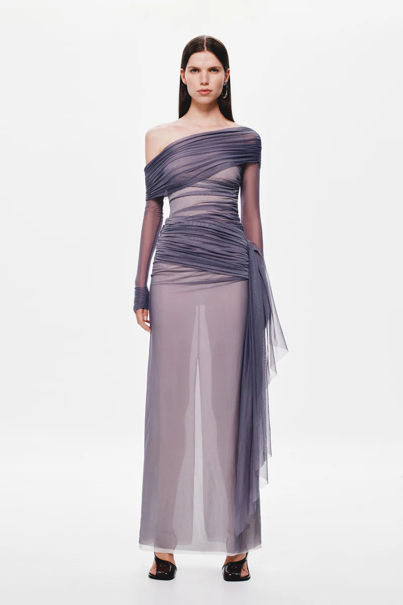 Misha The Nexus Mesh Long Sleeve Dress | Shark